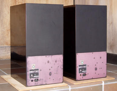 Rear of Entec subwoofer cabinets