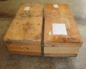 Wooden shipping crates